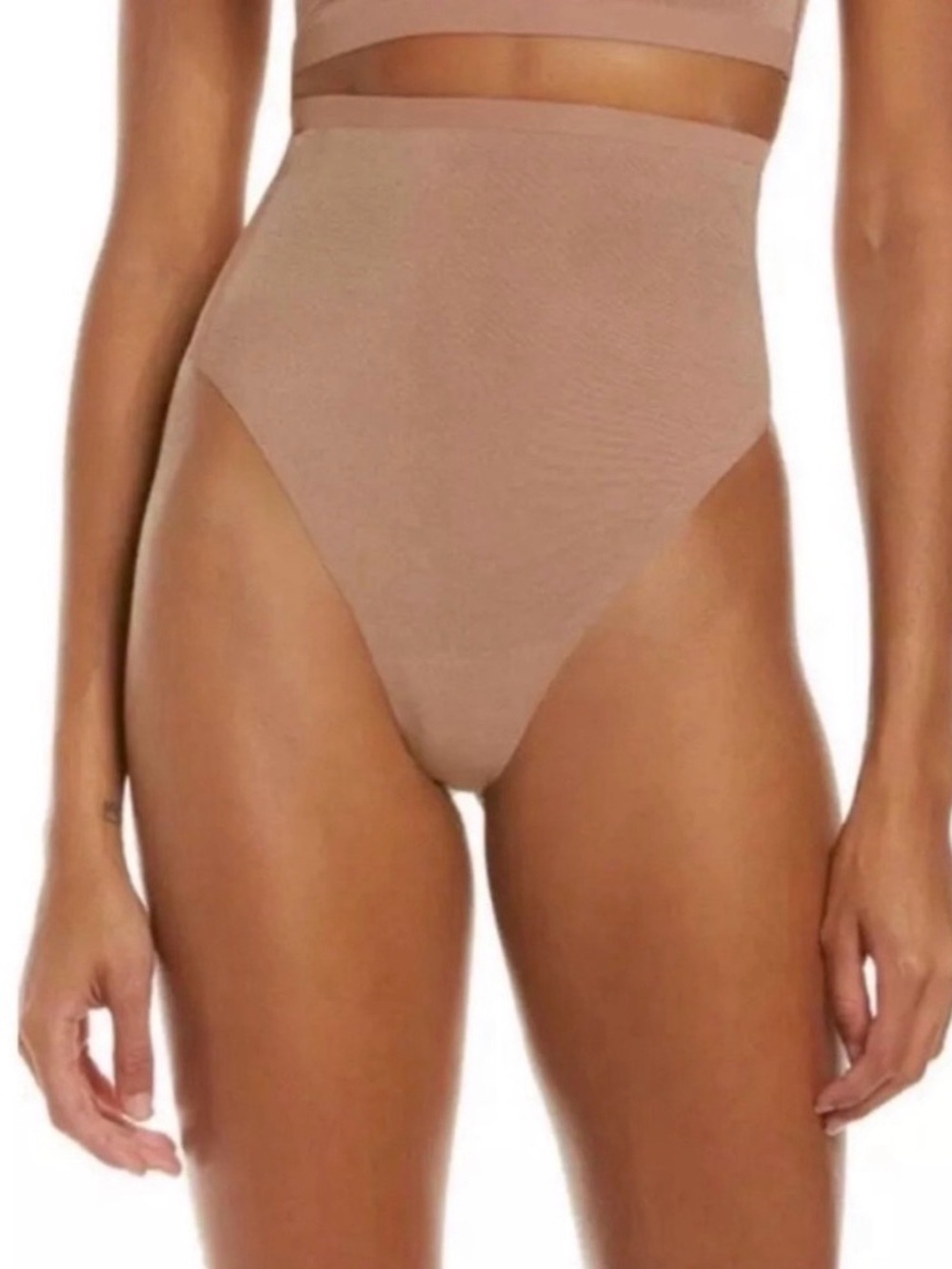 Skims Sheer Black Power mesh high waist thong shaper NEW size Medium